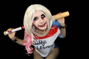 Косплей на хэллоуин Харли Квин отряд самоубийц (Cosplay halloween Harley Quinn Suicide Squad)